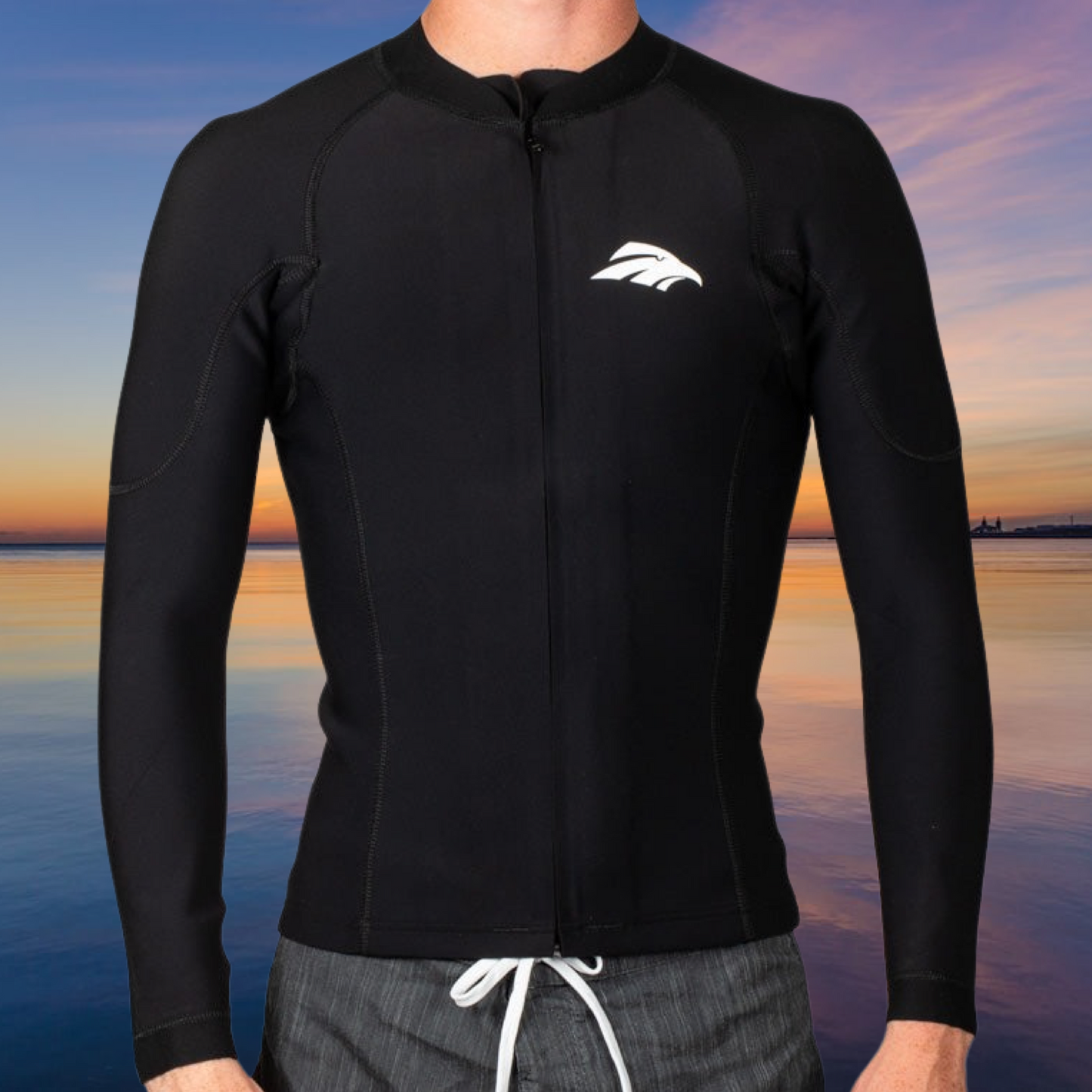 Eagle Long Sleeve Free Flex Heater Shirt-Front Zip